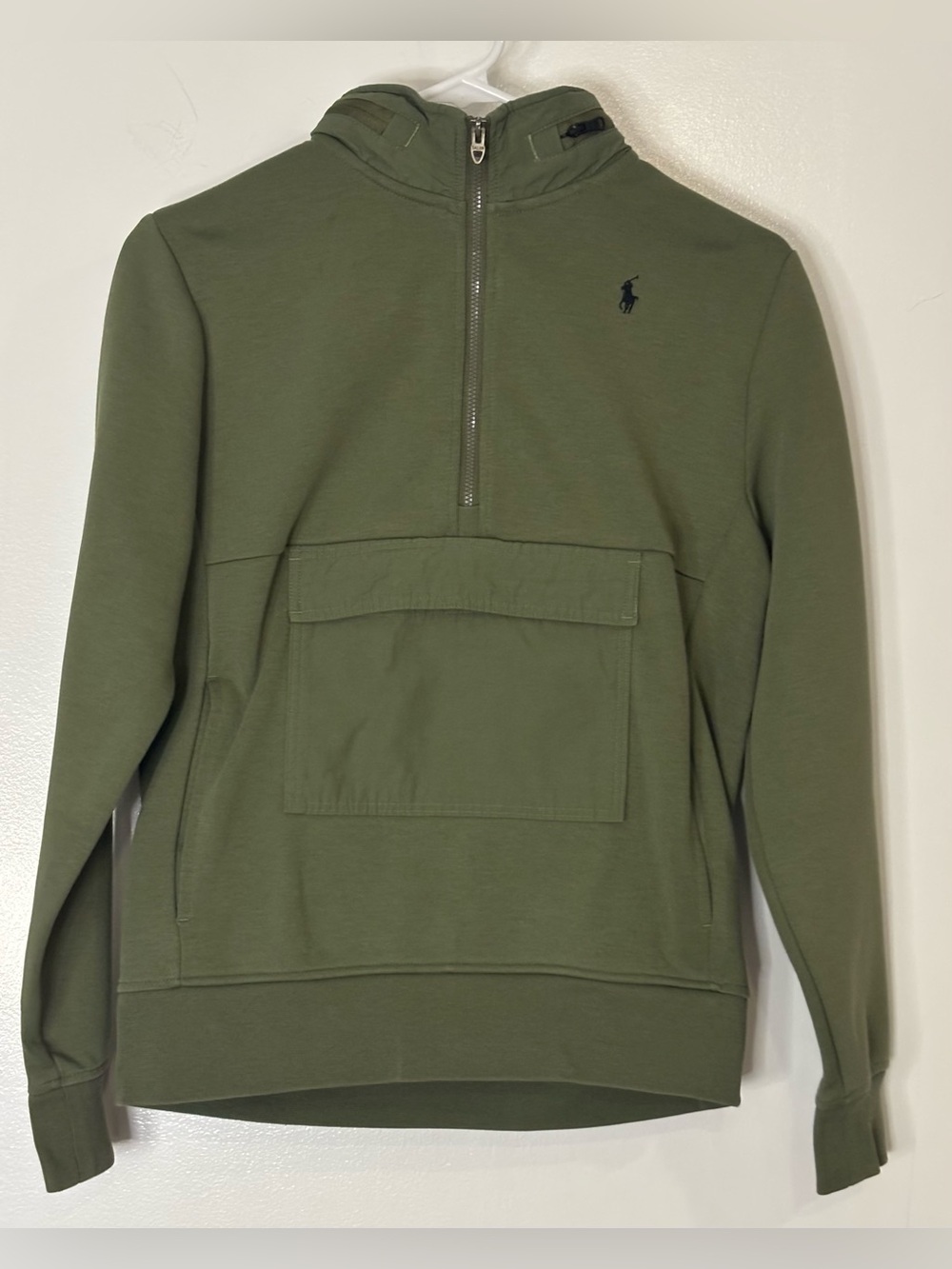 Polo by Ralph Lauren Olive Green Half-Zip Pullover Hoodie